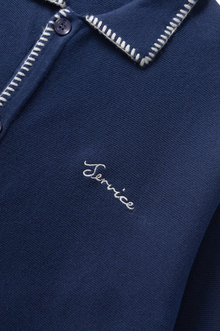 Service Works - Blanket Stitch Cardigan - Navy