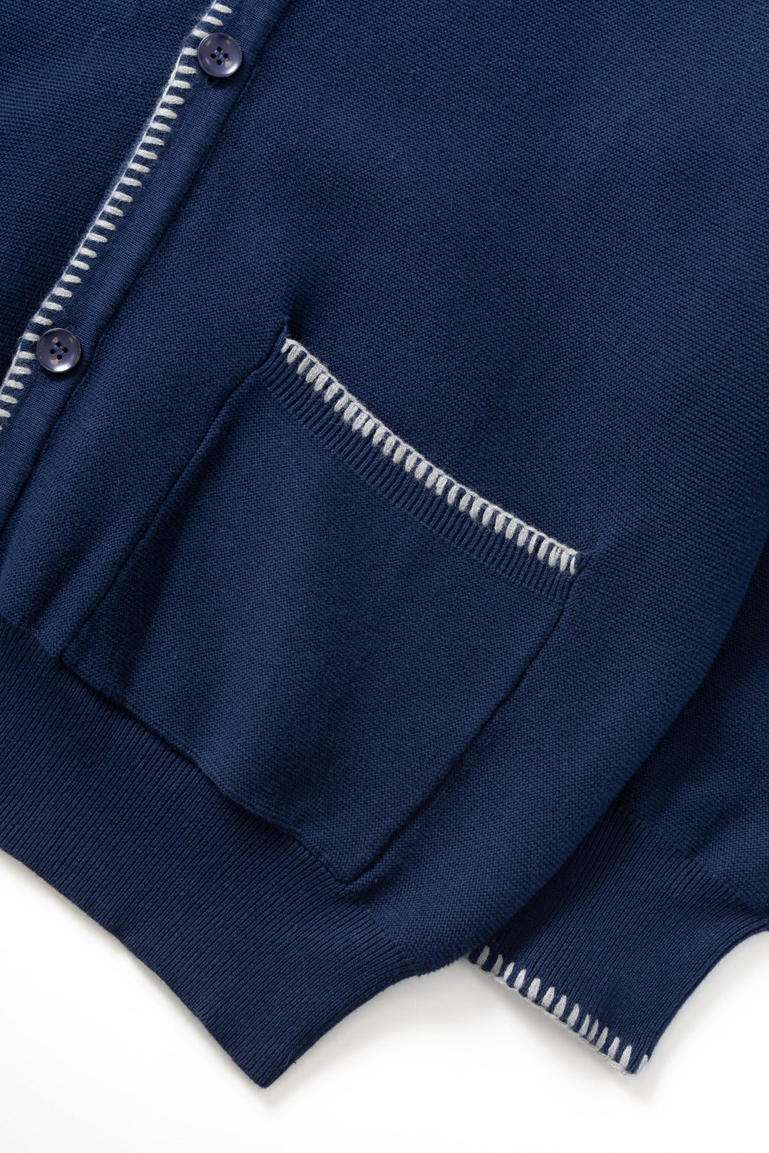 Service Works - Blanket Stitch Cardigan - Navy