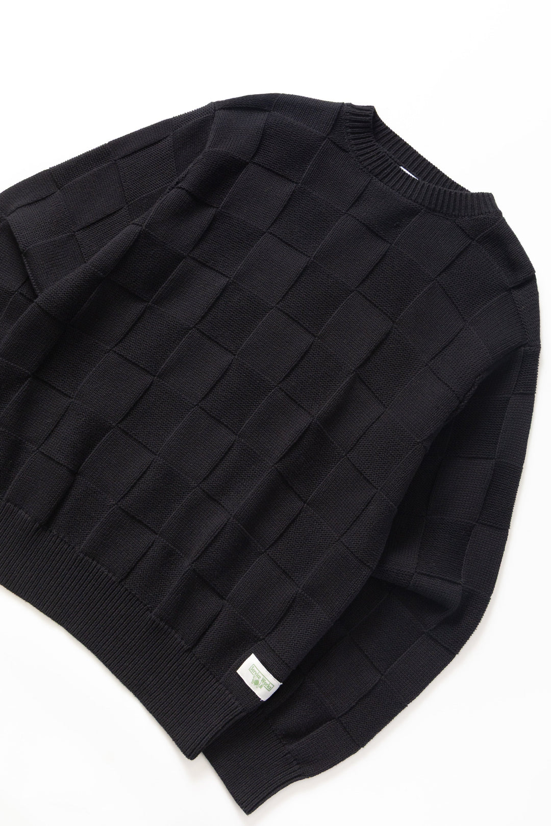 Service Works - Check Knit Crewneck - Black