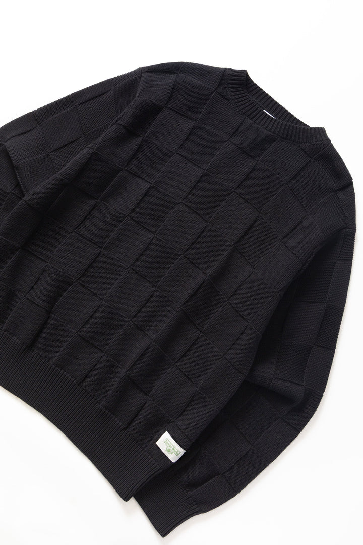 Service Works - Check Knit Crewneck - Black