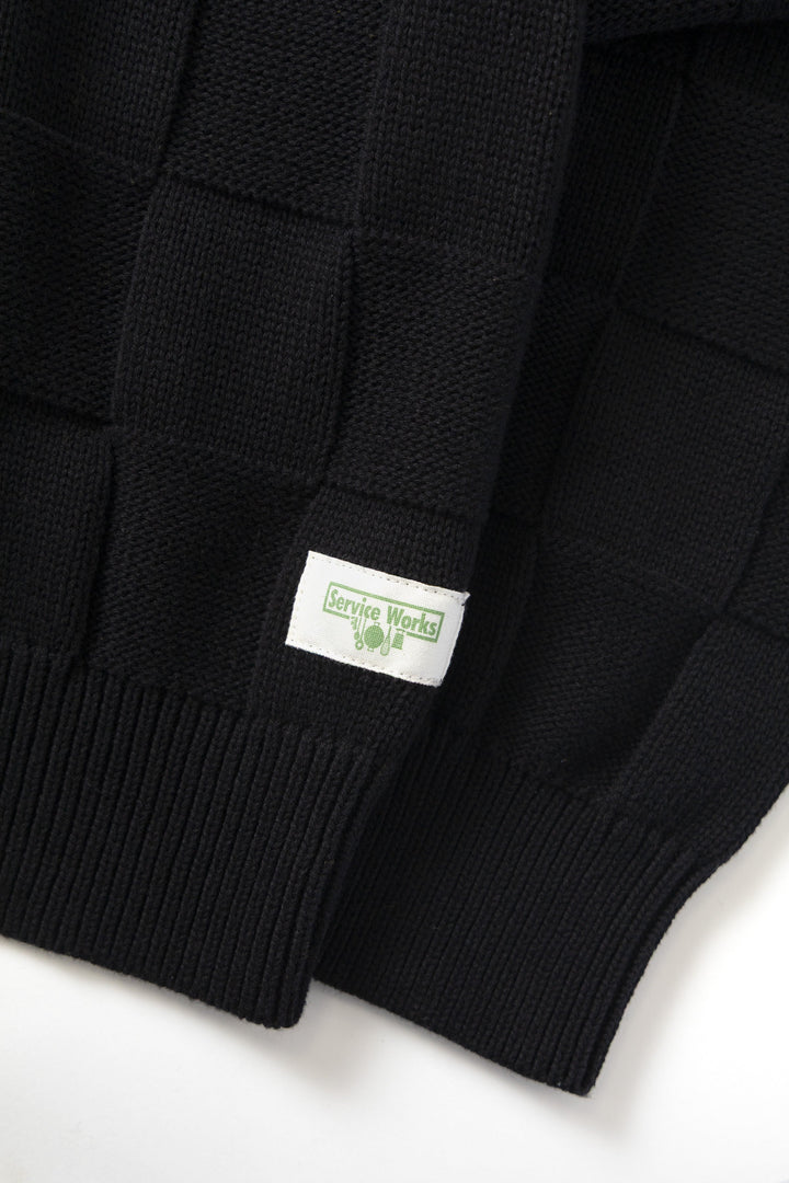 Service Works - Check Knit Crewneck - Black