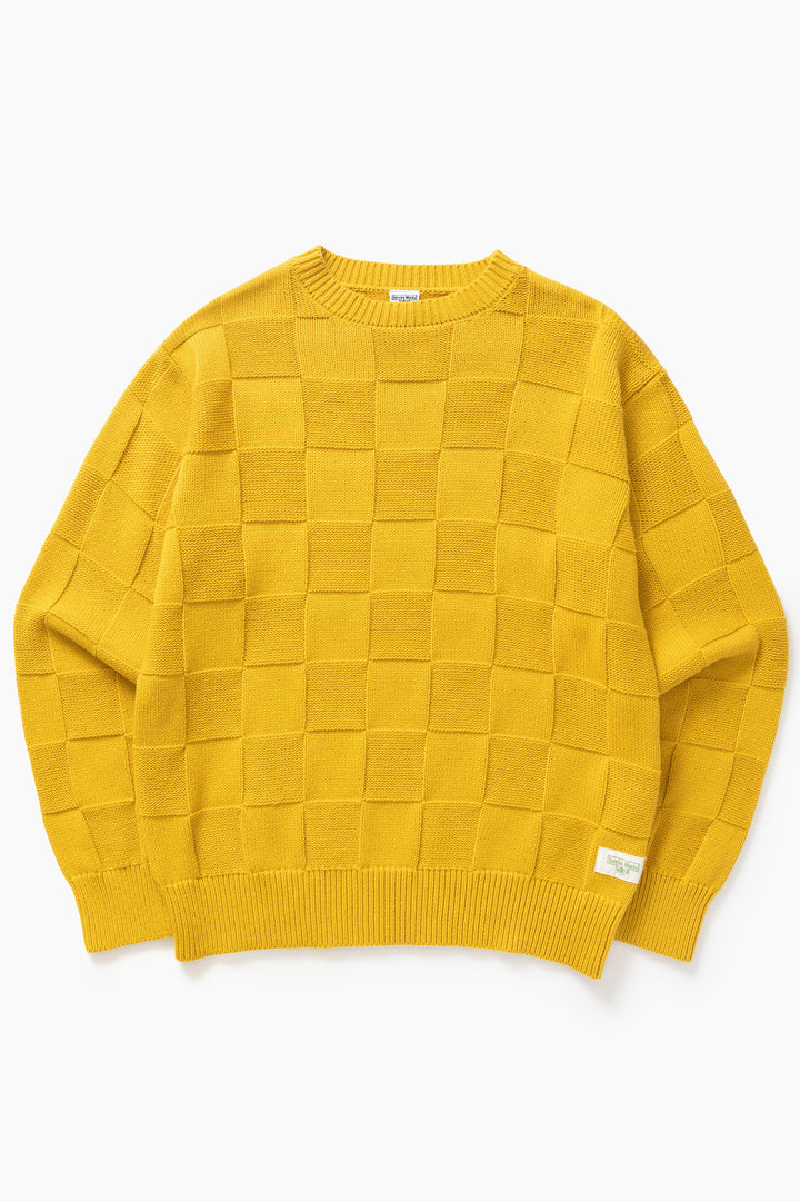 Service Works - Check Knit Crewneck - Ochre