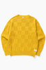 Service Works - Check Knit Crewneck - Ochre