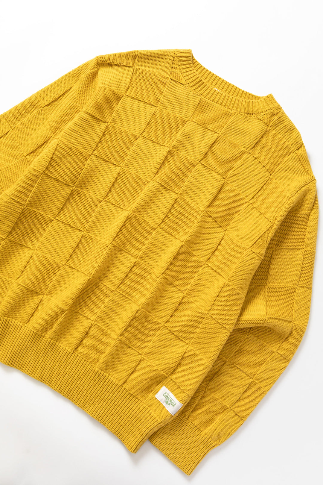 Service Works - Check Knit Crewneck - Ochre