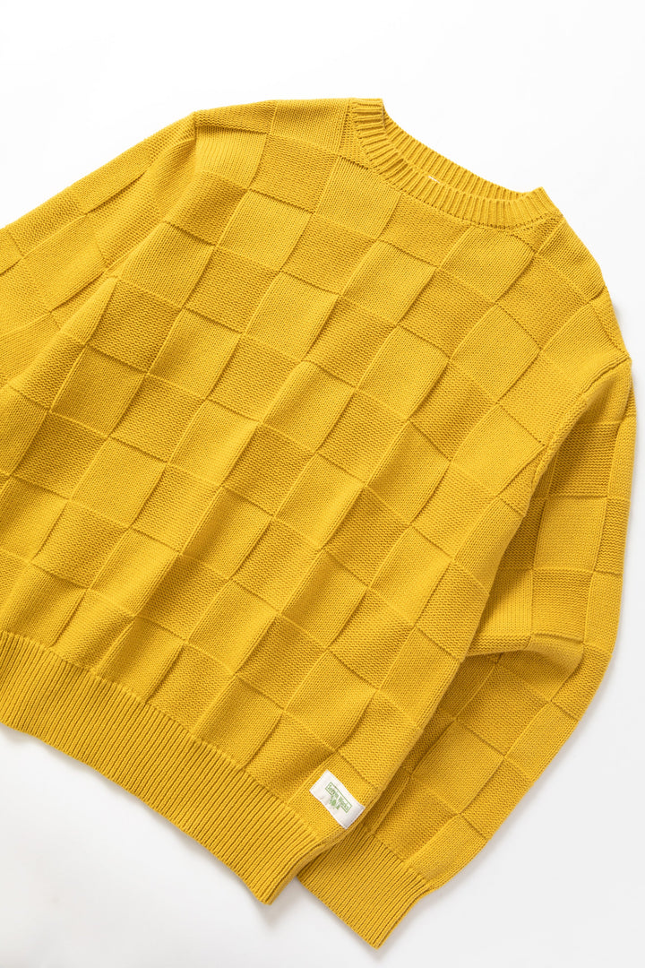 Service Works - Check Knit Crewneck - Ochre