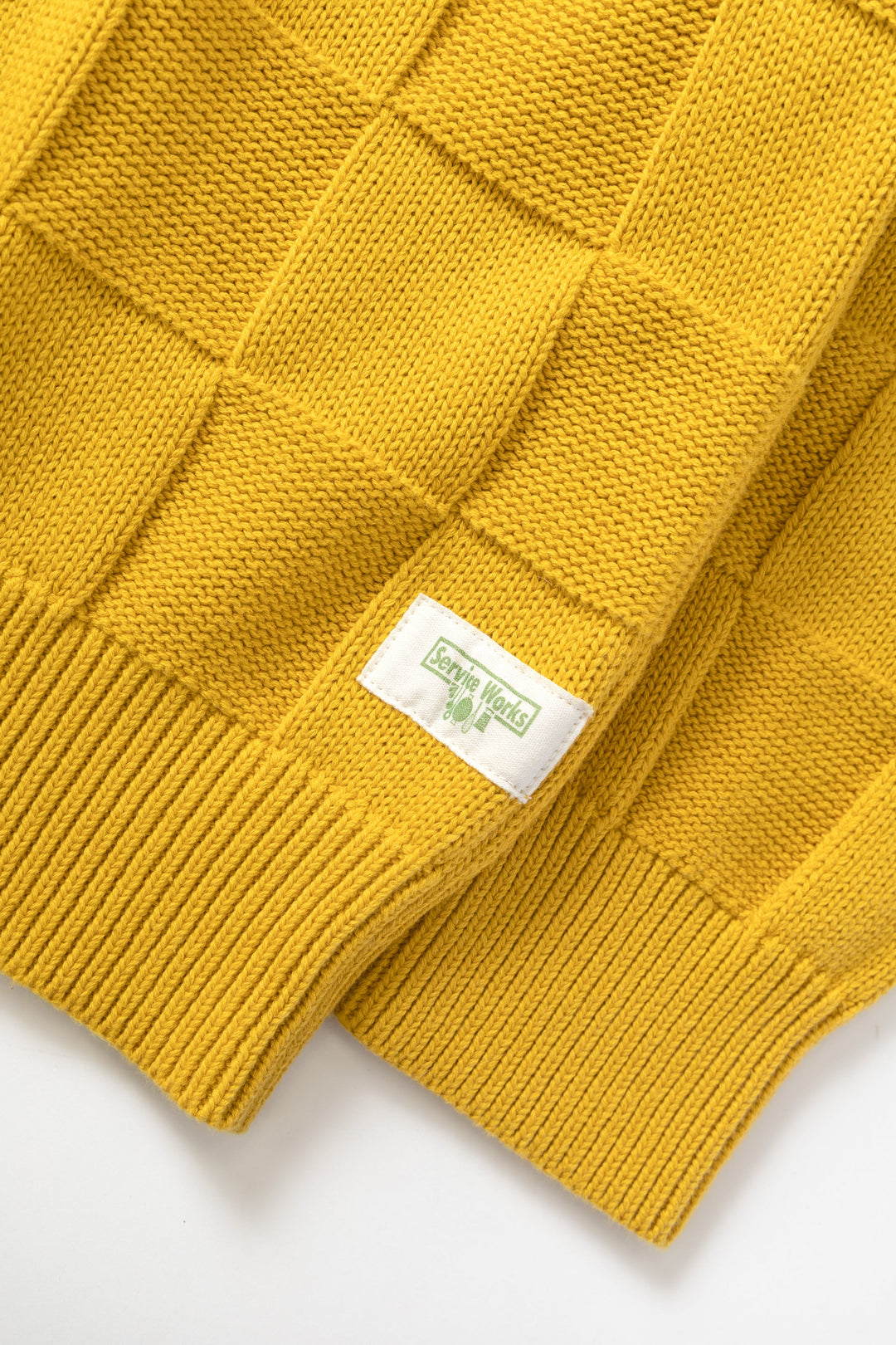 Service Works - Check Knit Crewneck - Ochre