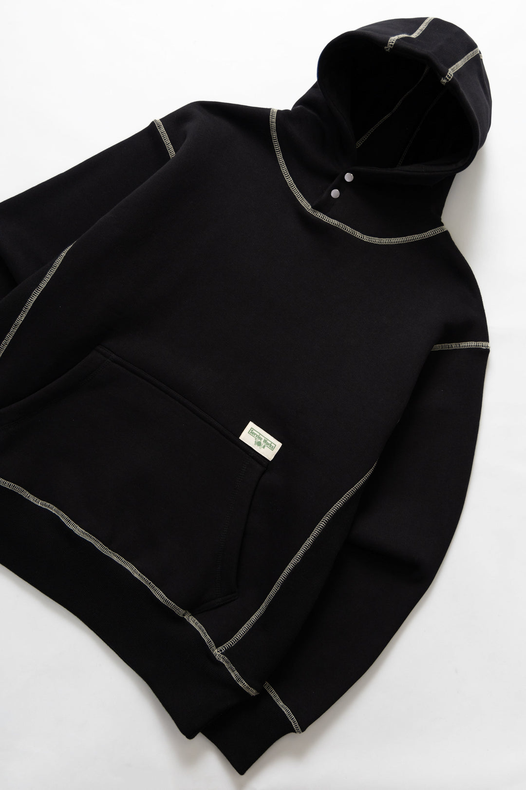 Service Works - Contrast Stitch Hoodie - Black