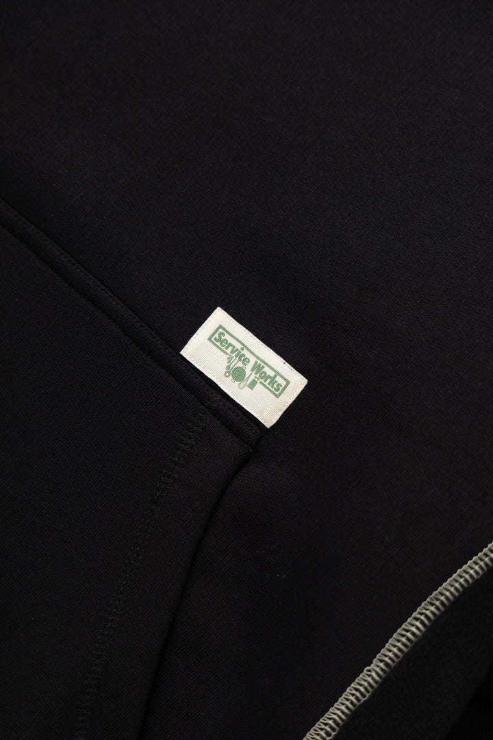Service Works - Contrast Stitch Hoodie - Black