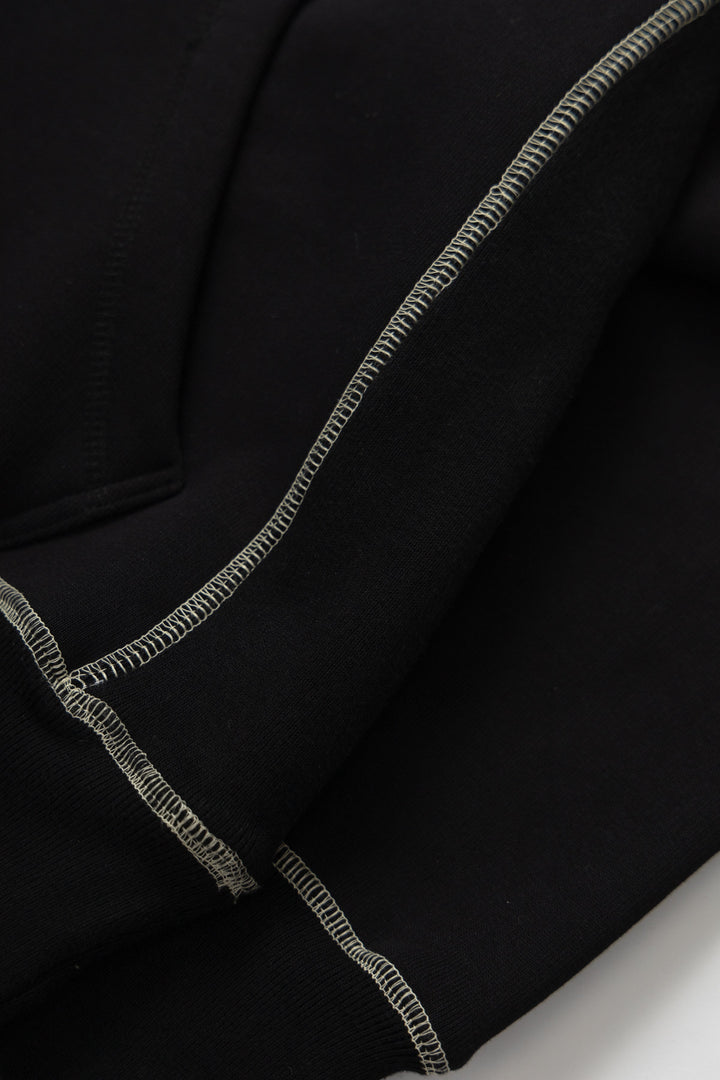 Service Works - Contrast Stitch Hoodie - Black