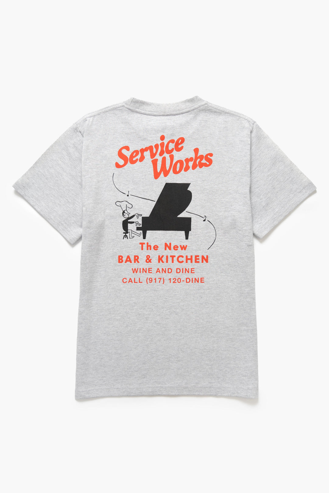 Service Works - Bar & Kitchen Tee - Heather Grey