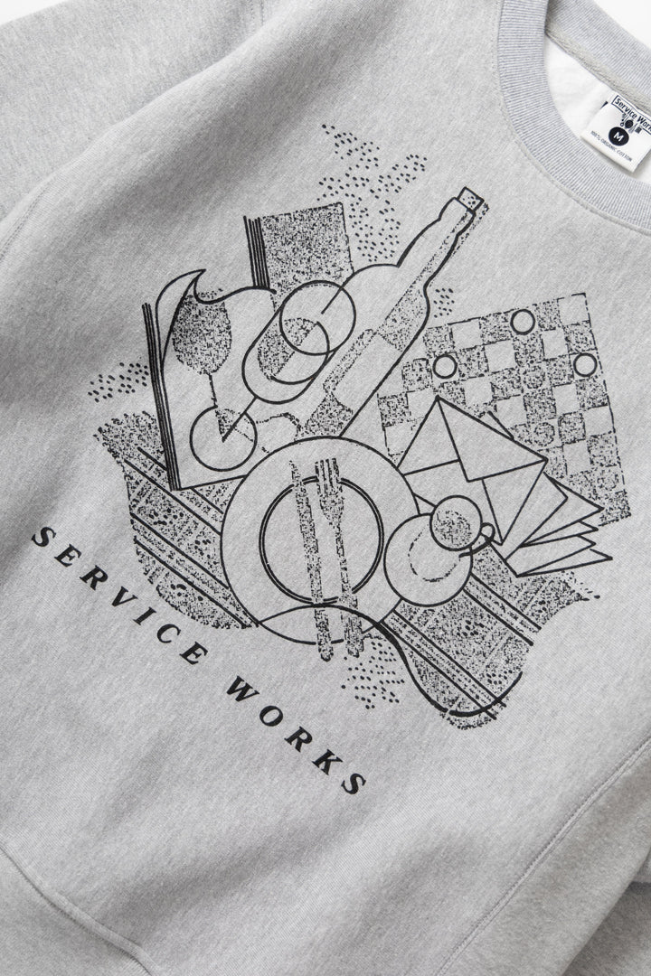 Service Works - Frequent Flyer Crewneck - Heather Grey