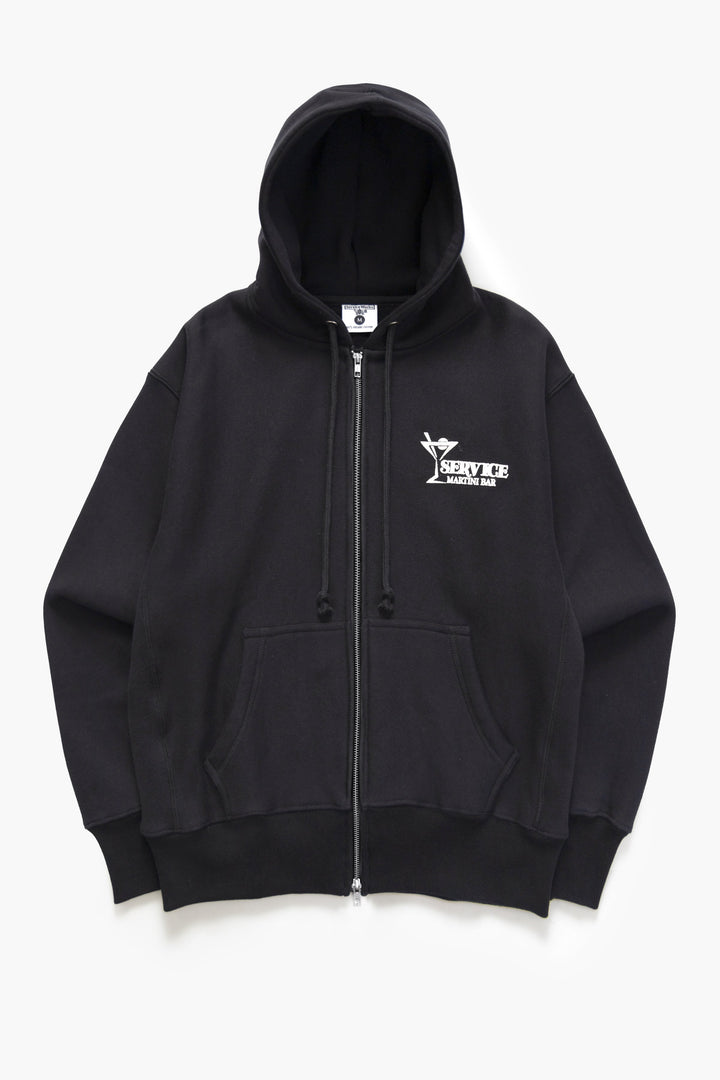 Service Works - Martini Zipper Hoodie - Black