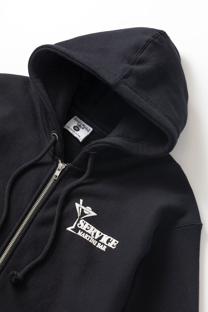 Service Works - Martini Zipper Hoodie - Black
