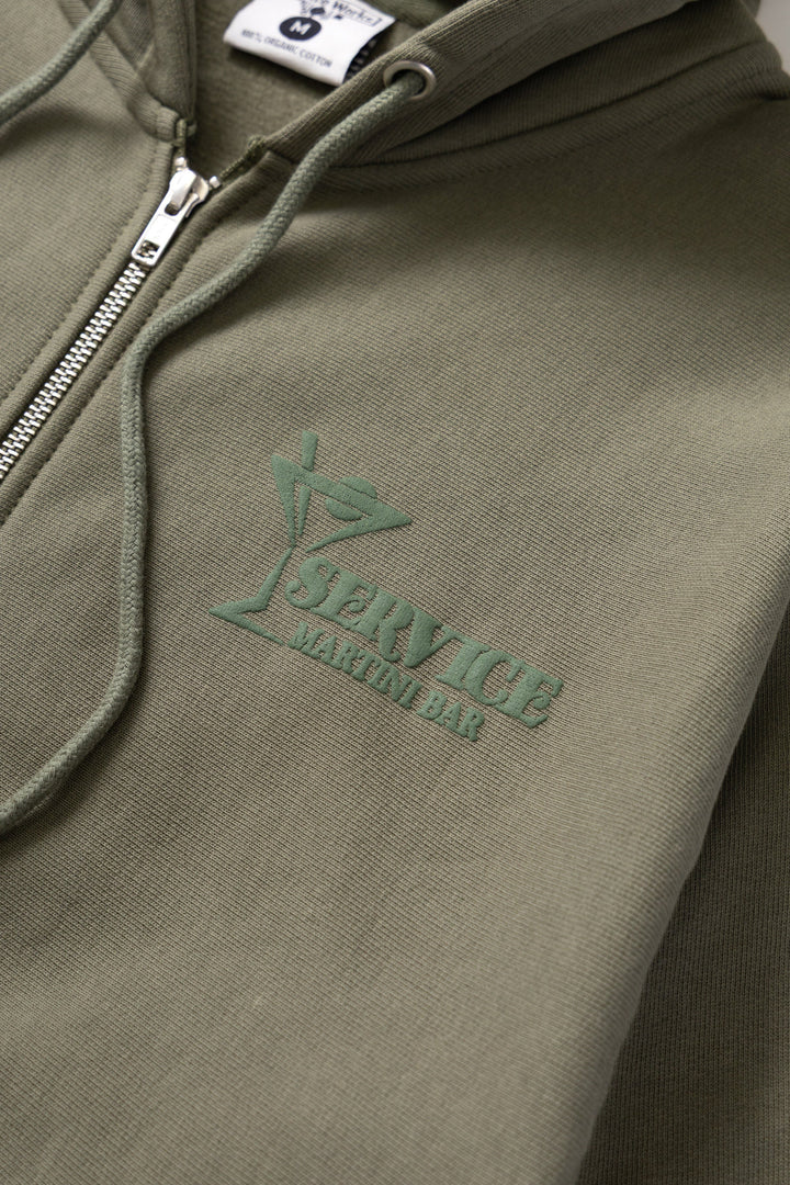 Service Works - Martini Zipper Hoodie - Olive