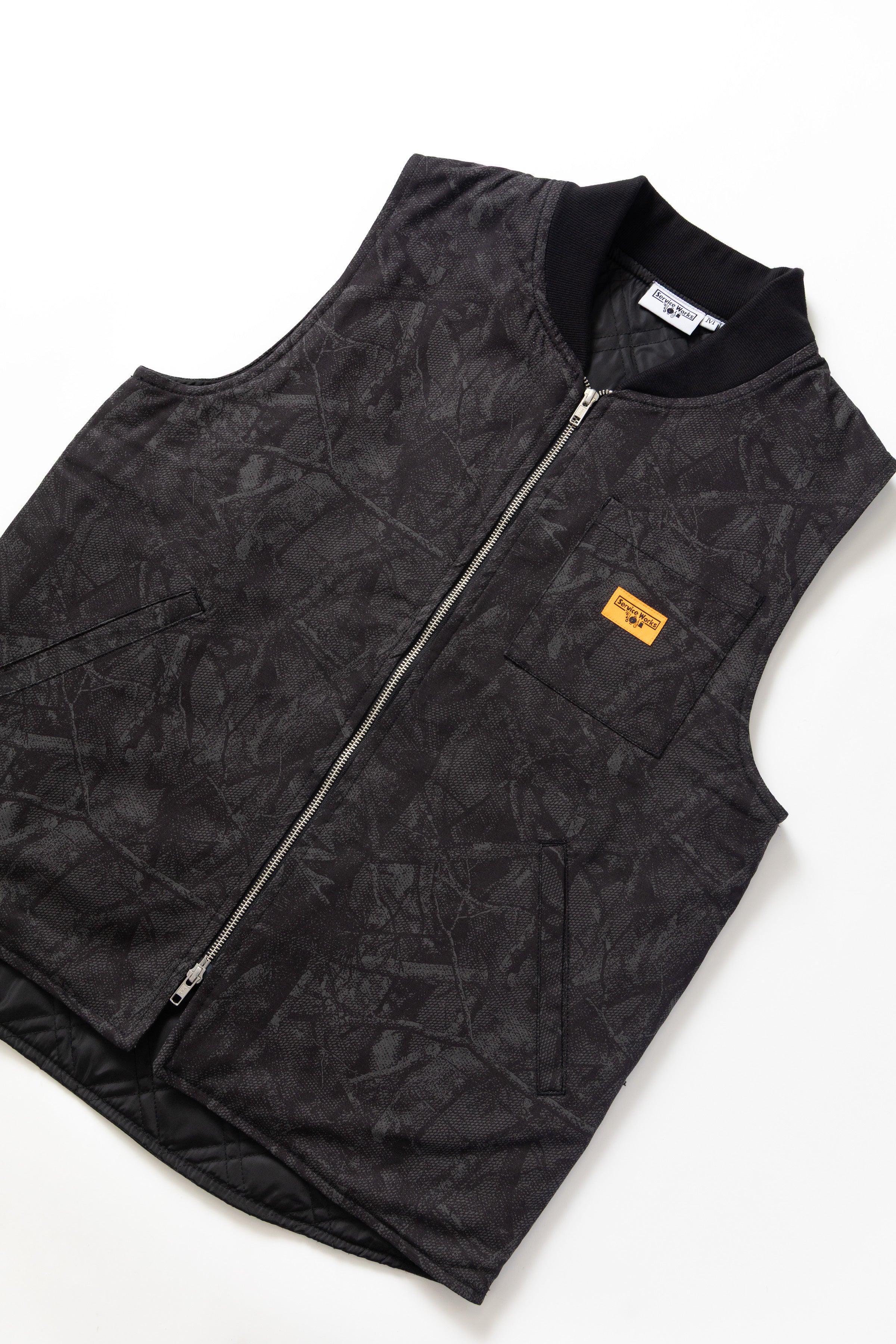 Service Works - Xerox Camo Padded Work Vest - Mono – Blacksmith Store