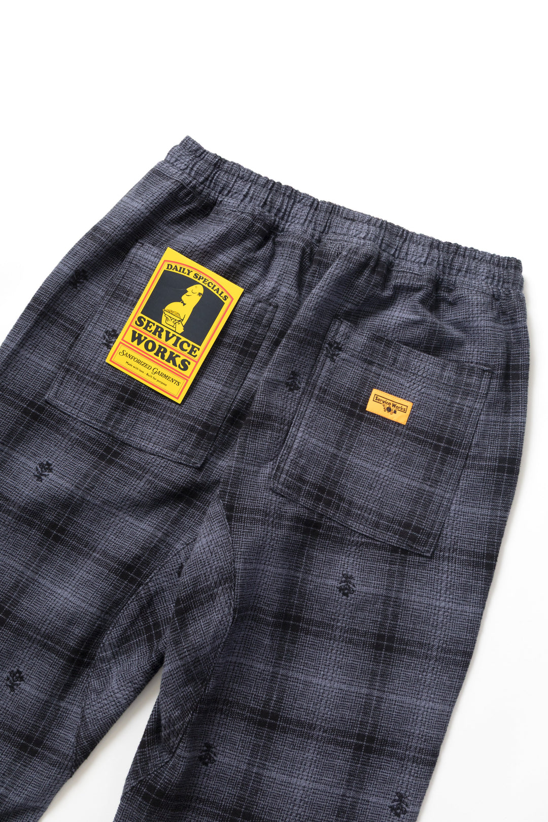 Service Works - Thistle Plaid Chef Pants - Black