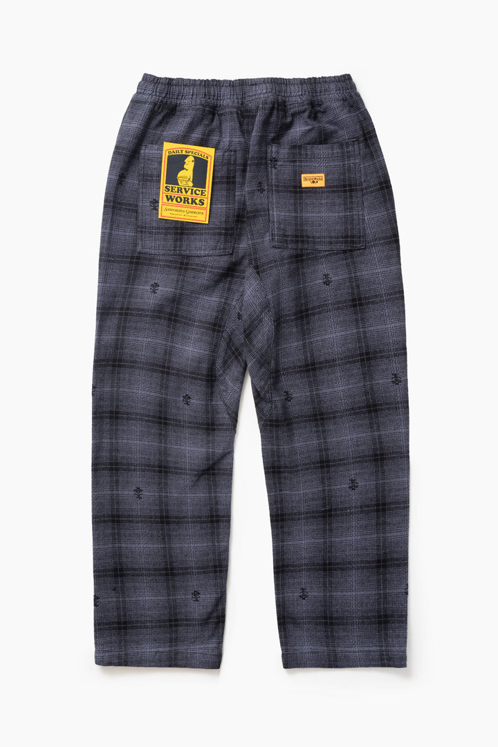 Service Works - Thistle Plaid Chef Pants - Black