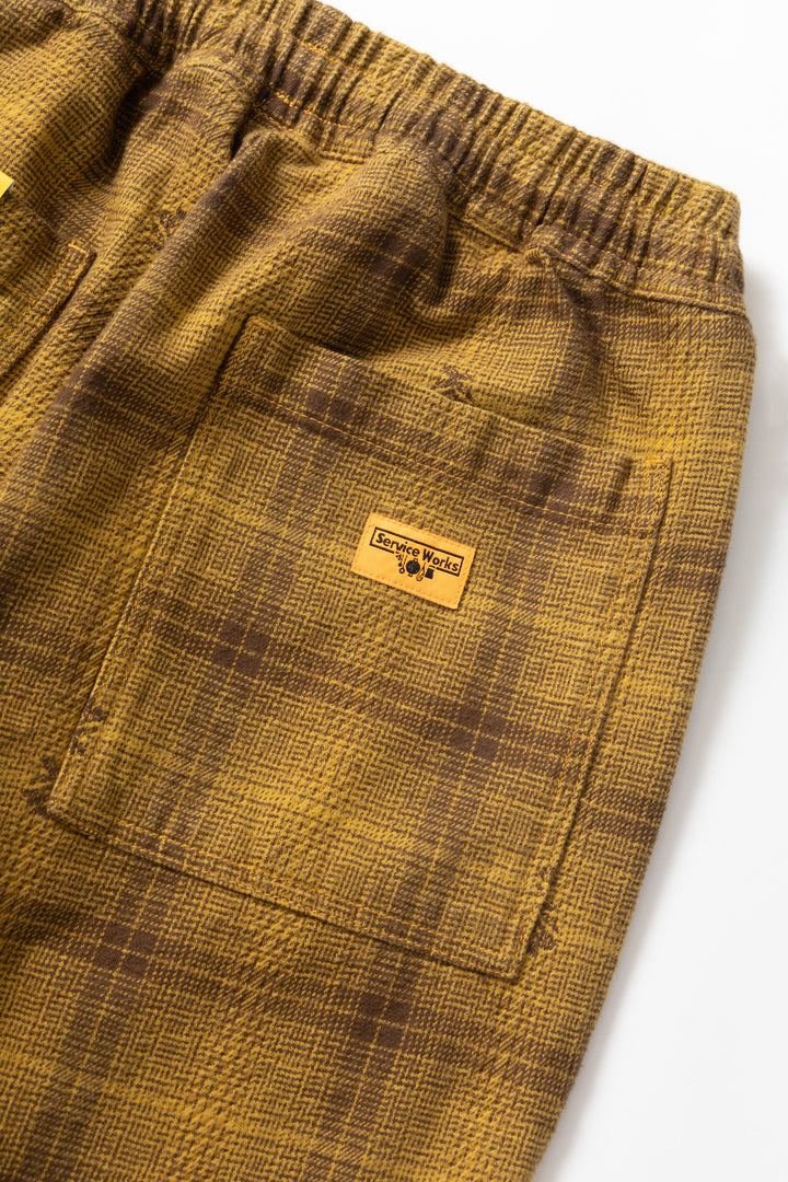 Service Works - Thistle Plaid Chef Pants - Ochre