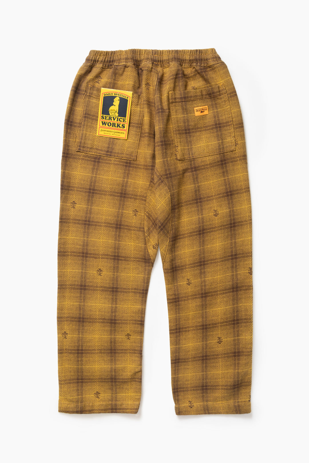 Service Works - Thistle Plaid Chef Pants - Ochre