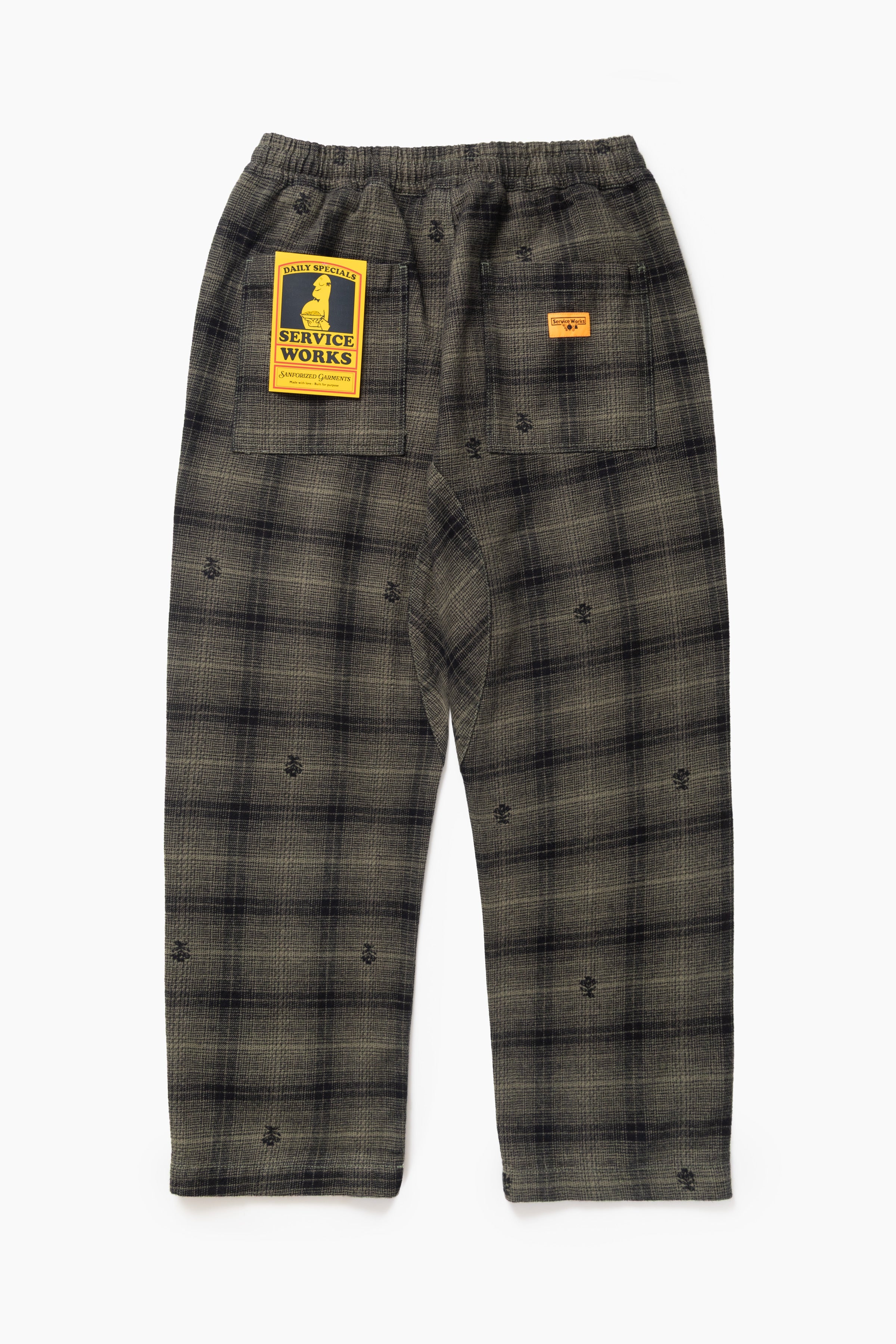 Service Works - Thistle Plaid Chef Pants - Olive – Blacksmith Store