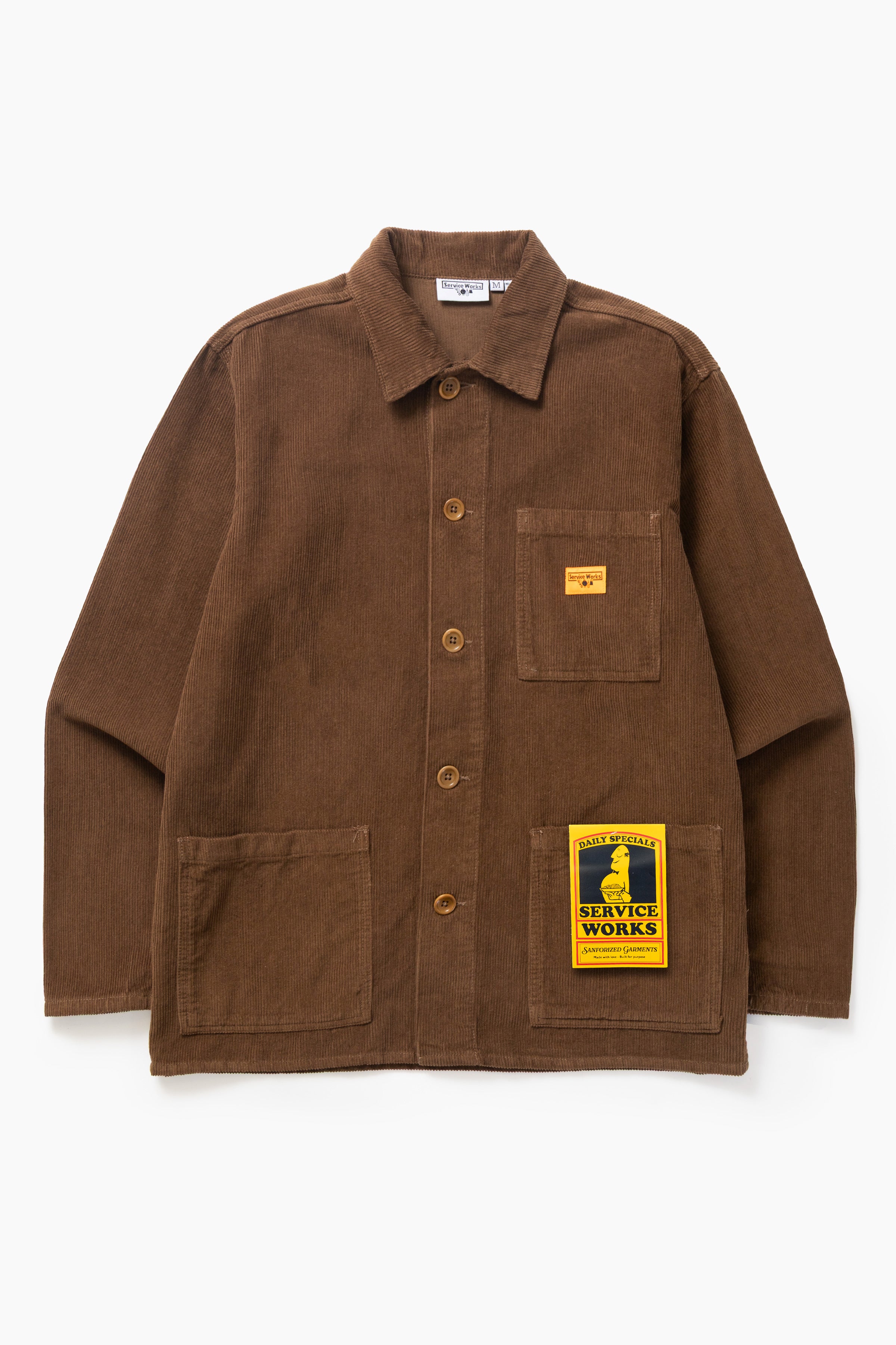 Service Works - Corduroy Chore Shirt - Bark – Blacksmith Store