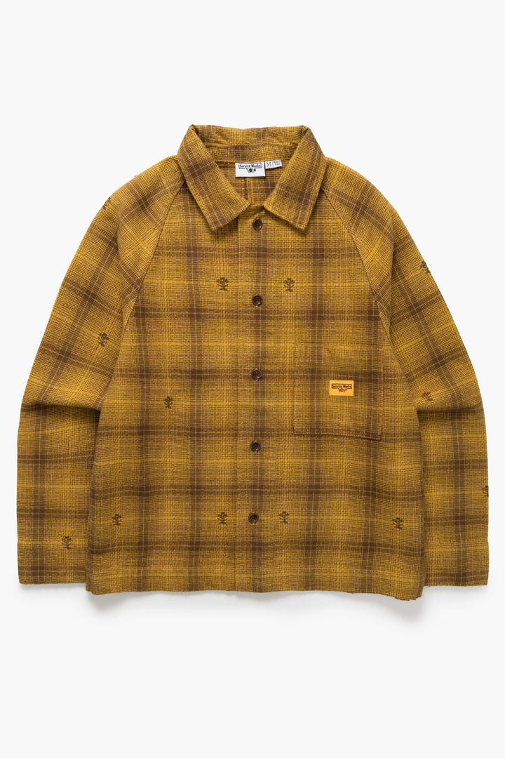 Service Works - Thistle Plaid Front Of House Jacket - Ochre