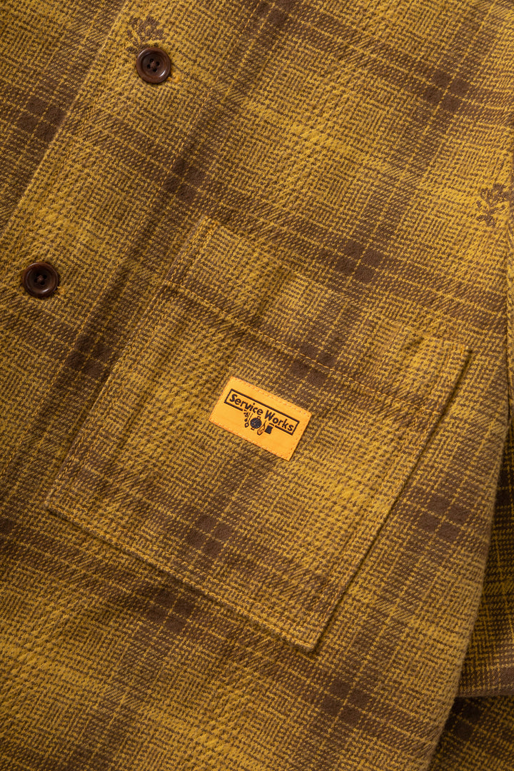 Service Works - Thistle Plaid Front Of House Jacket - Ochre