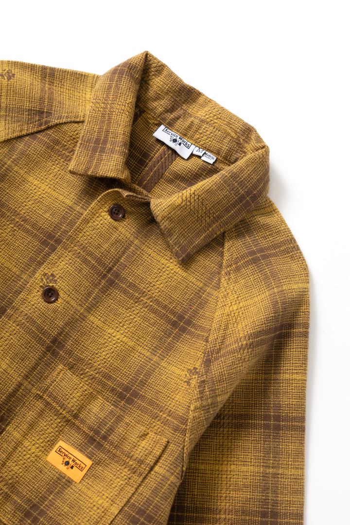 Service Works - Thistle Plaid Front Of House Jacket - Ochre