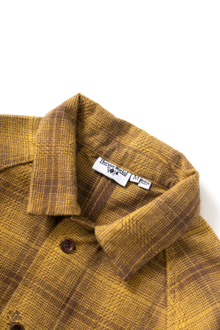 Service Works - Thistle Plaid Front Of House Jacket - Ochre