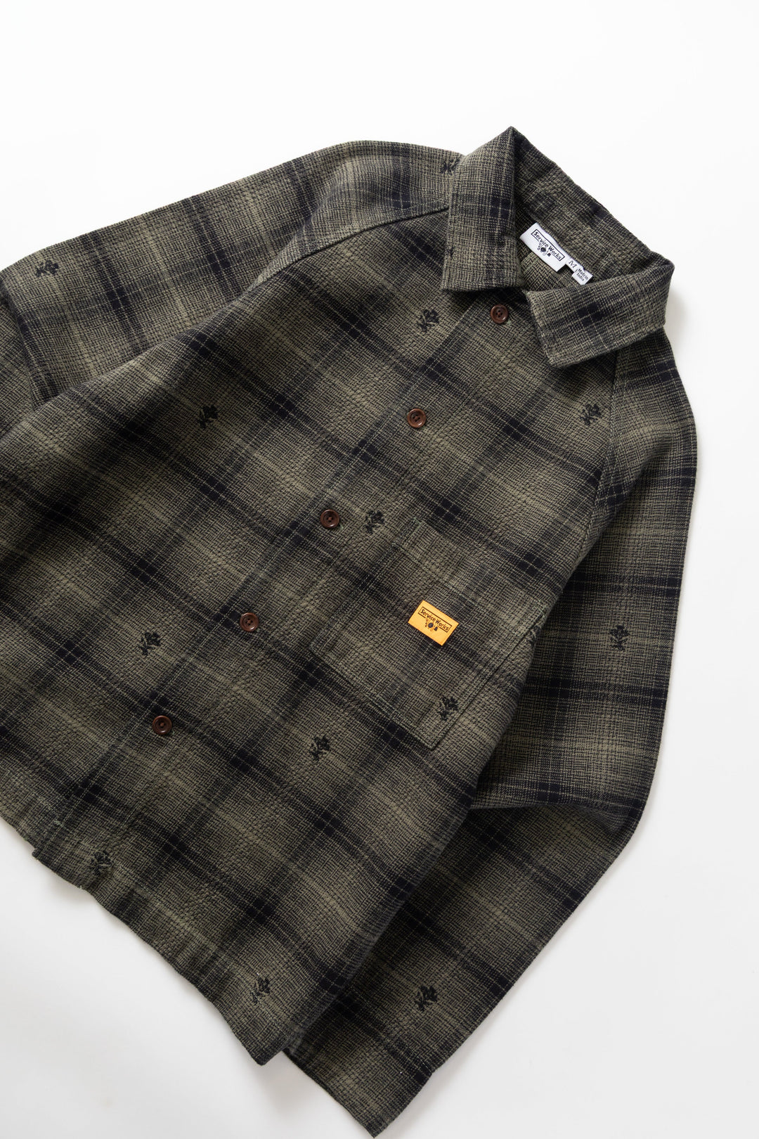 Service Works - Thistle Plaid Front Of House Jacket - Olive