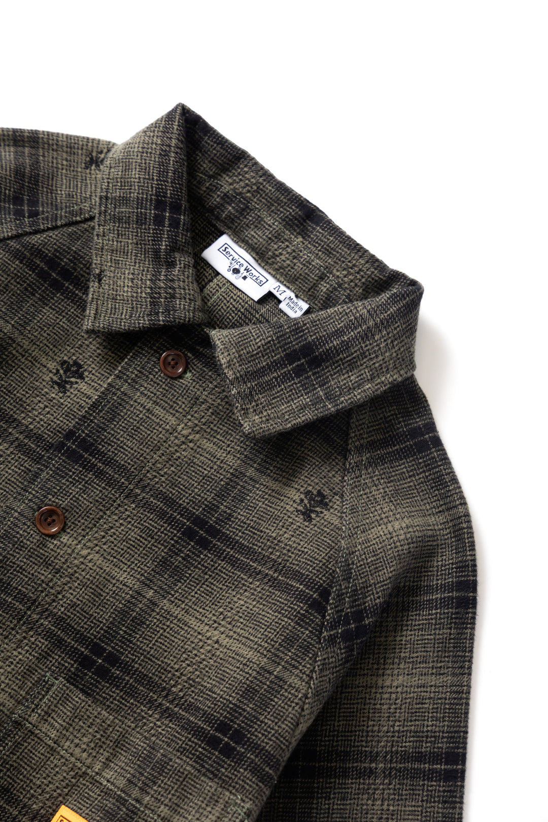 Service Works - Thistle Plaid Front Of House Jacket - Olive