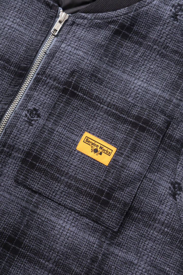 Service Works - Thistle Plaid Padded Work Vest - Black