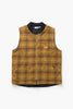 Service Works - Thistle Plaid Padded Work Vest - Ochre