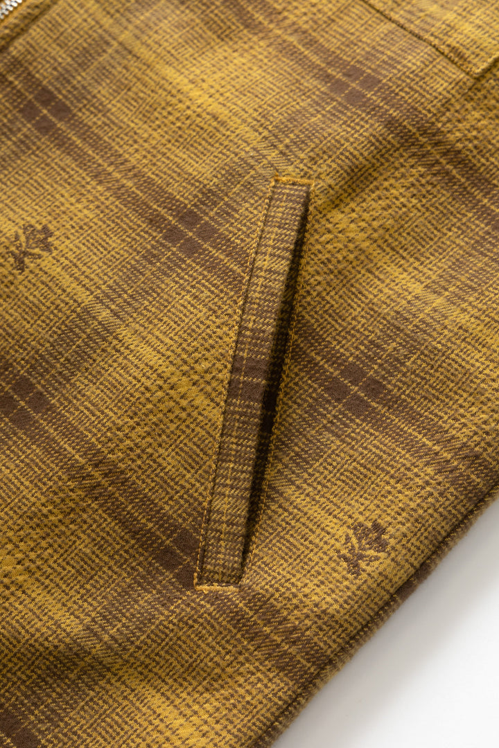 Service Works - Thistle Plaid Padded Work Vest - Ochre
