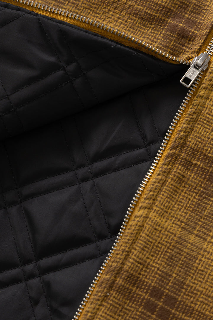 Service Works - Thistle Plaid Padded Work Vest - Ochre