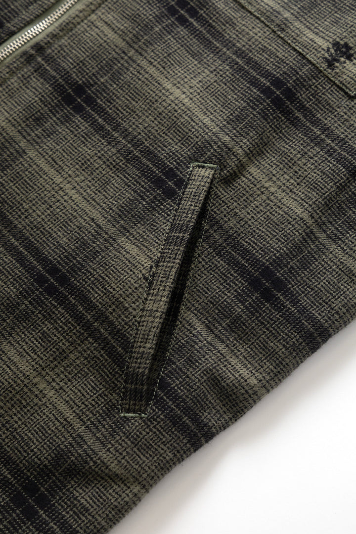 Service Works - Thistle Plaid Padded Work Vest - Olive