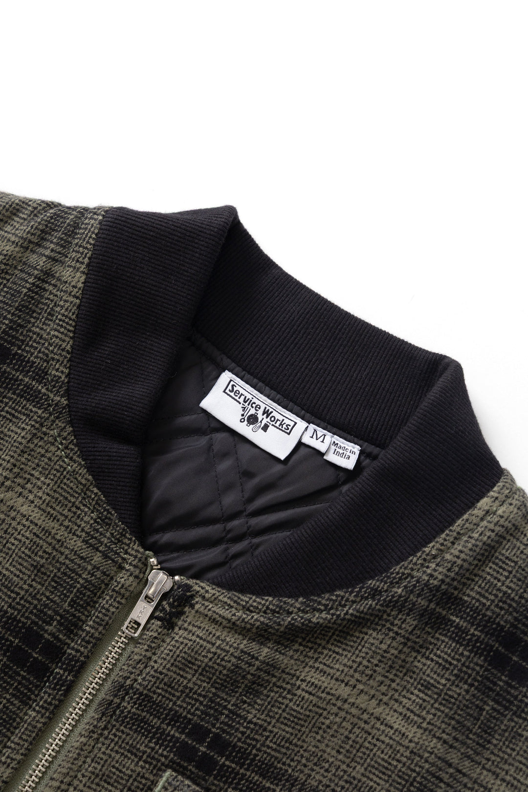 Service Works - Thistle Plaid Padded Work Vest - Olive