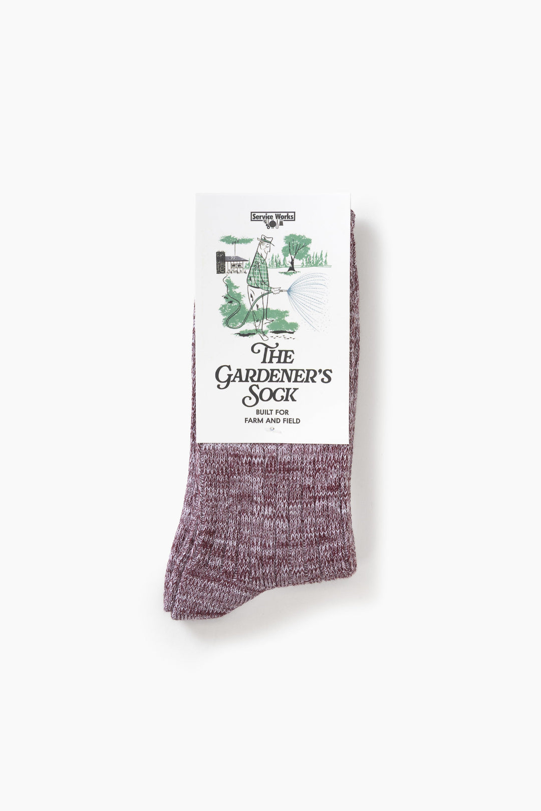 Service Works -  The Gardener's Sock - Burgundy