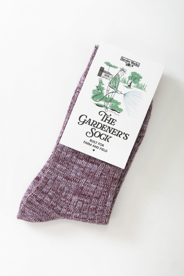 Service Works -  The Gardener's Sock - Burgundy