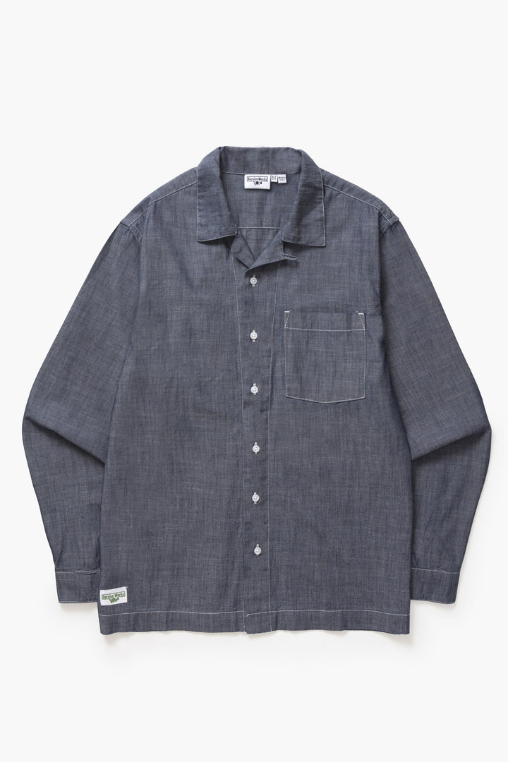 Service Works - Chambray Resort Shirt - Dark Blue