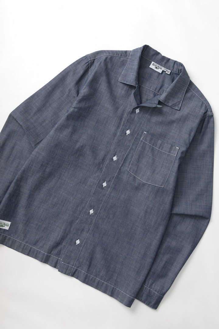 Service Works - Chambray Resort Shirt - Dark Blue