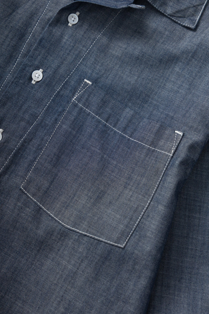 Service Works - Chambray Resort Shirt - Dark Blue