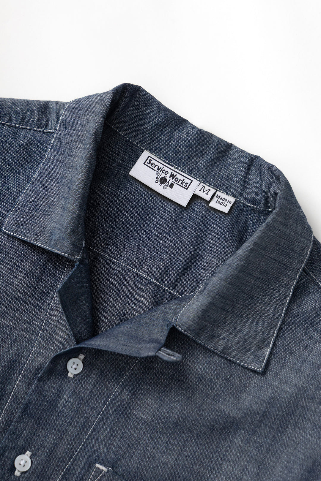 Service Works - Chambray Resort Shirt - Dark Blue