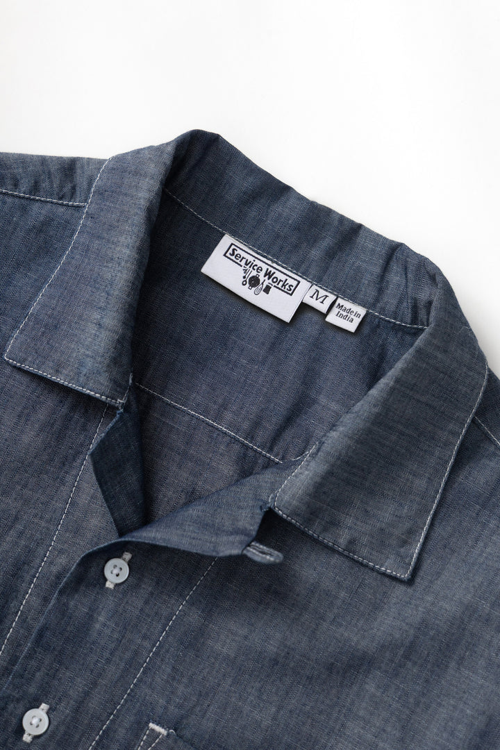 Service Works - Chambray Resort Shirt - Dark Blue