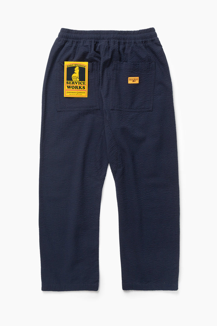 Service Works - Seersucker Chef Pants - Dark Navy
