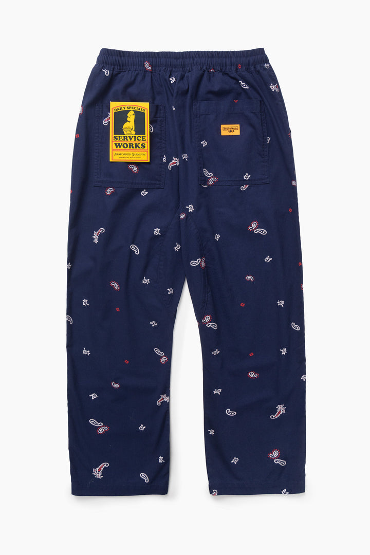 Service Works - Paisley Chef Pants - Royal