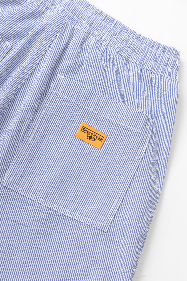 Service Works - Seersucker Chef Shorts - Navy Stripe