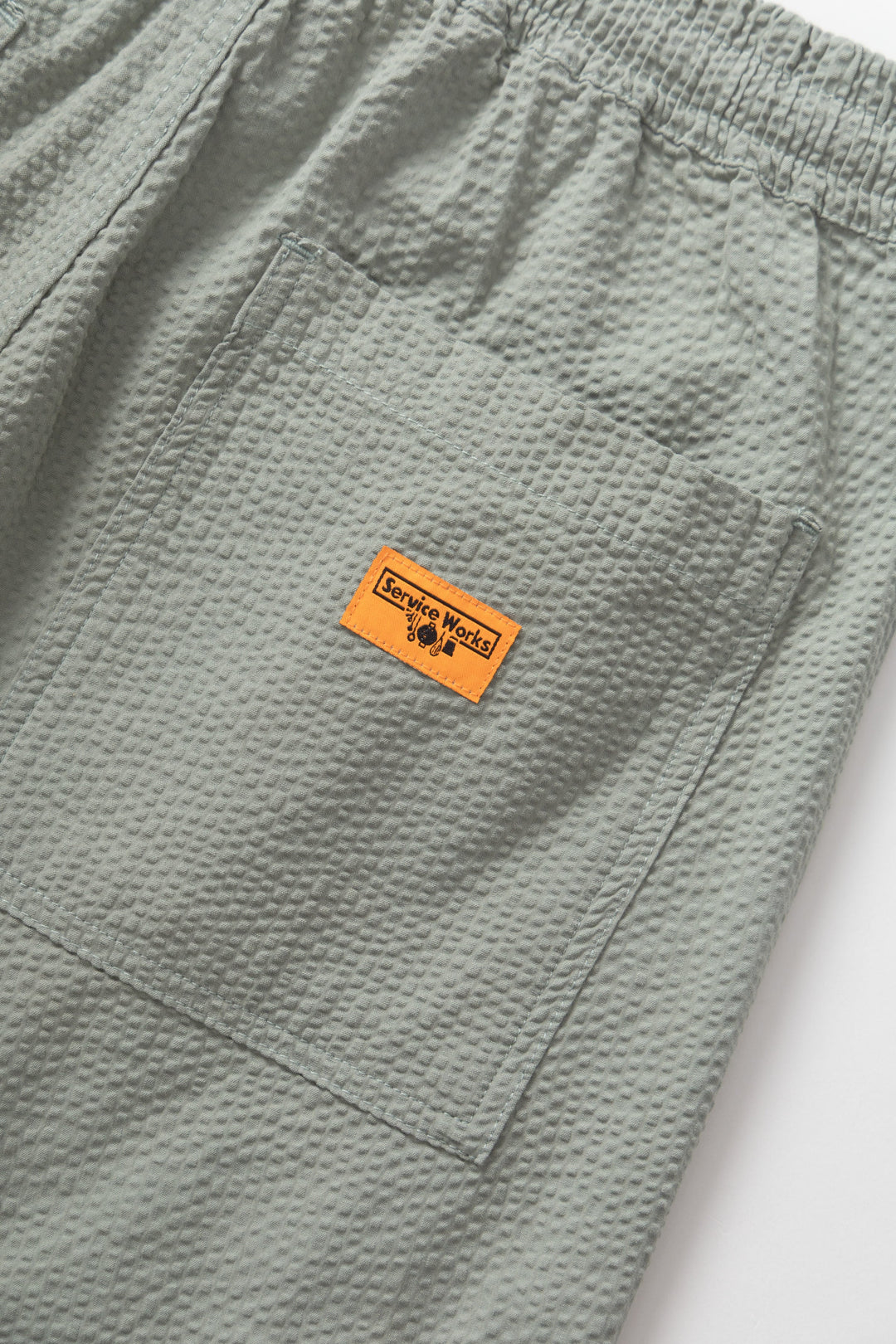 Service Works - Seersucker Chef Shorts - Sage