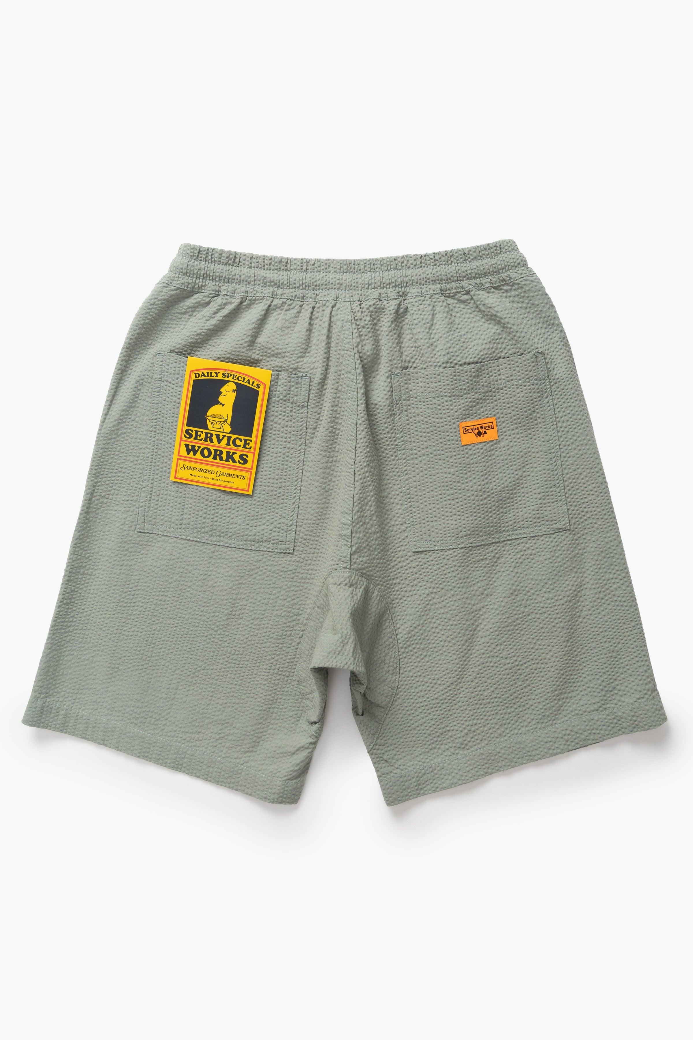 Service Works - Seersucker Chef Shorts - Sage – Blacksmith Store