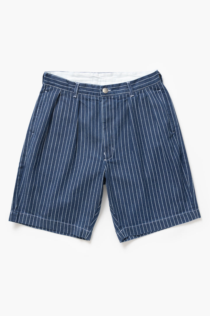 Service Works - Pinstripe Denim Part Timer Shorts - Indigo